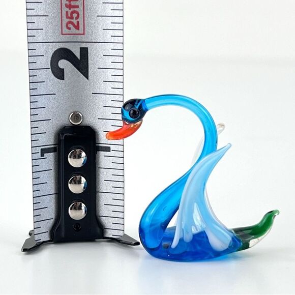 Vintage Art Glass Murano Style Swan Goose Hand Blown Figurine - Picture 5 of 6